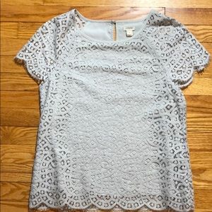 J.Crew Factory Grey Lace Blouse